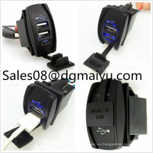 Cargador USB dual tipo interruptor DC 12V 3.1A